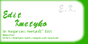 edit kmetyko business card